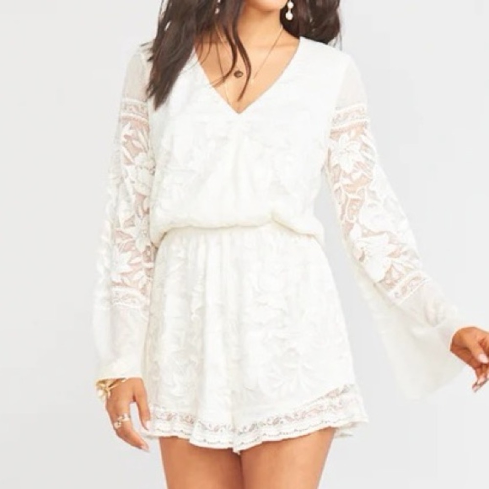 Boho Floral Lace Romper Size Small